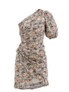 Matchesfashion.com Isabel Marant Toile - Esthera Asymmetric Printed Cotton-poplin Dress - Womens - Ivory