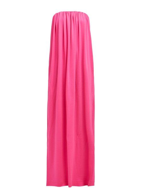 Matchesfashion.com Calvin Klein 205w39nyc - Strapless Wool Jersey Column Gown - Womens - Pink