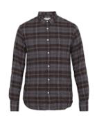 Matchesfashion.com Officine Gnrale - Gab Glenn Plaid Cotton Shirt - Mens - Black White