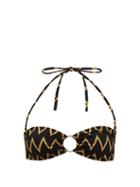 Matchesfashion.com Melissa Odabash - Evita Zigzag Bandeau Bikini Top - Womens - Black Multi