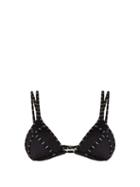 Matchesfashion.com Biondi - Caviar Triangle Bikini Top - Womens - Black