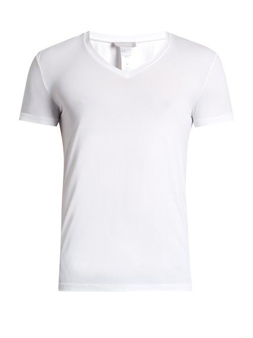 Matchesfashion.com Hanro - V Neck Micro Touch Jersey T Shirt - Mens - White