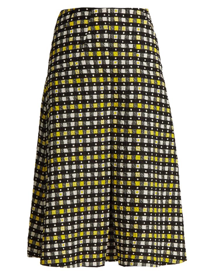 Duro Olowu Napoli Check-print Pleated A-line Skirt