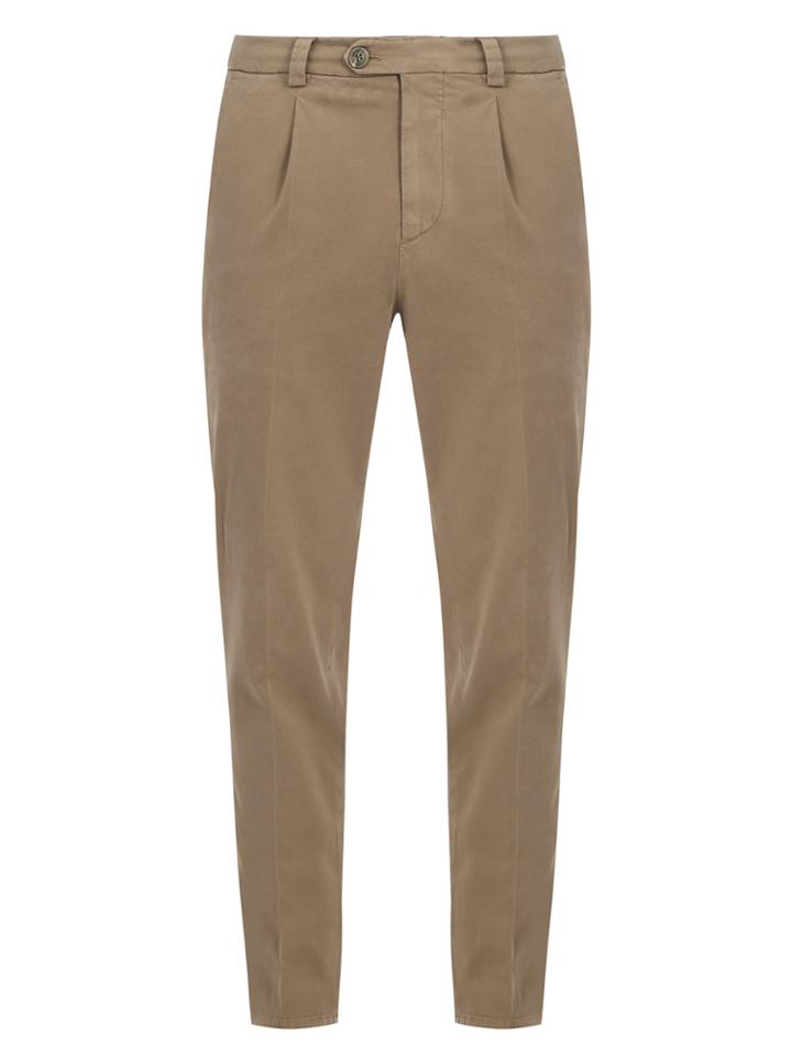 Brunello Cucinelli Slim-leg Stretch-cotton Chino Trousers