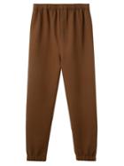Lemaire - Drawstring-waist Fleece Track Pants - Mens - Brown