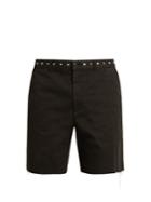 Saint Laurent Embellished-waist Cotton Shorts