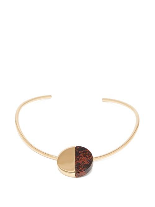 Matchesfashion.com Jil Sander - Two Tone Choker Necklace - Womens - Brown
