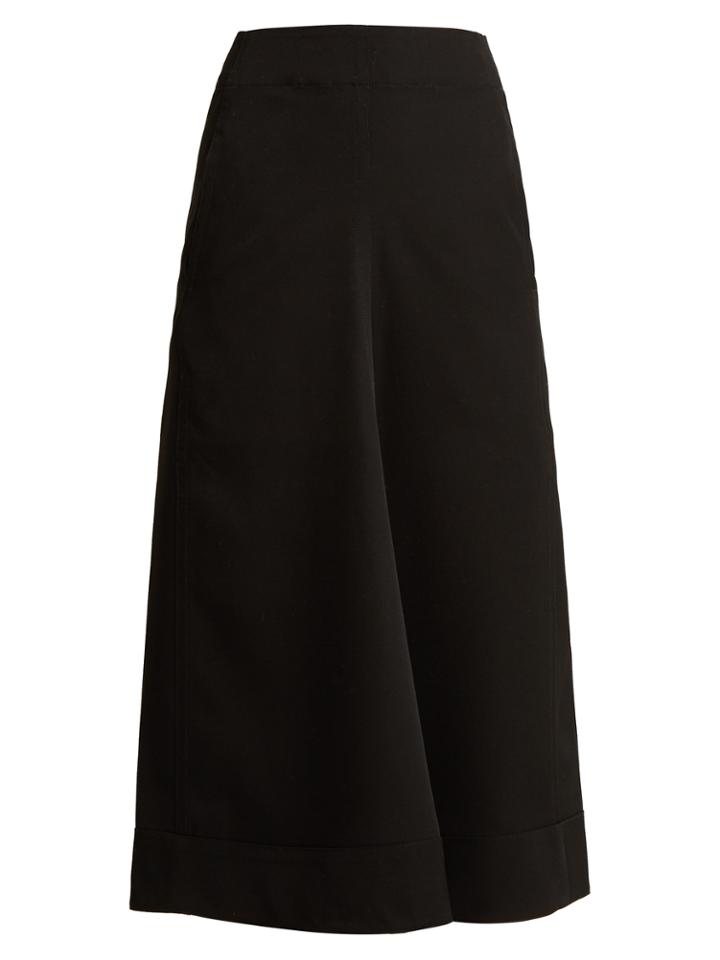 Lemaire High-rise A-line Wool Midi Skirt