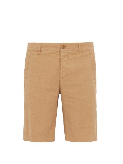 Matchesfashion.com Barena Venezia - Linen Blend Shorts - Mens - Beige