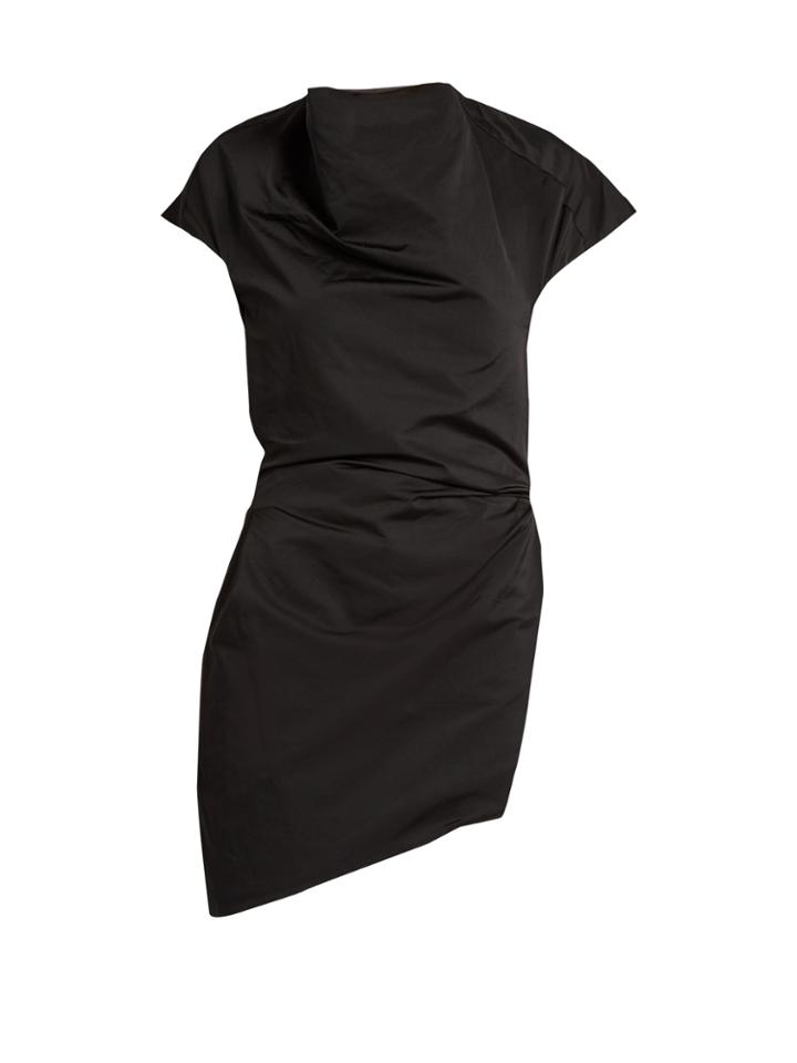 Rosie Assoulin Asymmetric Draped-front Taffeta Top