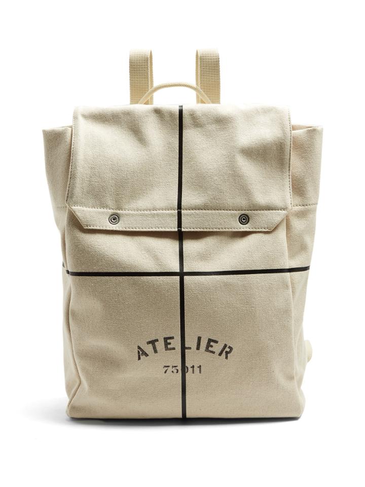 Maison Margiela Printed Canvas Backpack