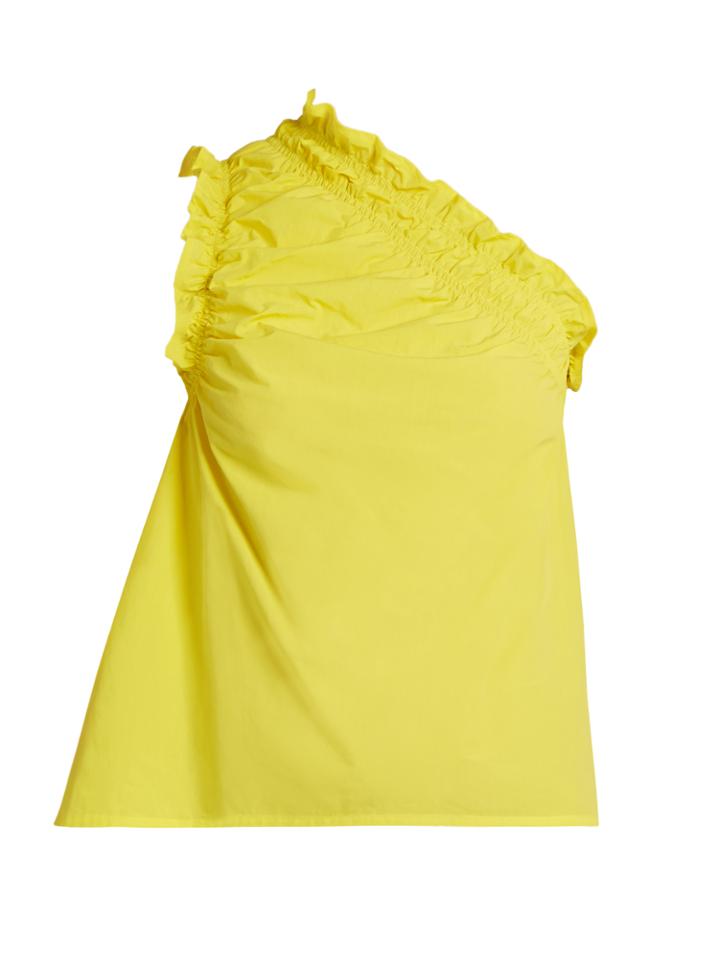 Msgm One-shoulder Cotton Top