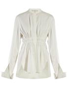 Matchesfashion.com Stella Mccartney - Smocked Cotton Shirt - Womens - White