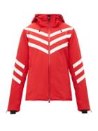 Matchesfashion.com Perfect Moment - Chevron Striped Technical Ski Jacket - Womens - Red