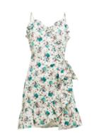 Matchesfashion.com Rebecca Taylor - Carnation Print Linen And Cotton Blend Mini Dress - Womens - Green Multi