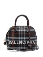 Matchesfashion.com Balenciaga - Ville S Check Leather Bag - Womens - Black Multi