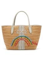 Matchesfashion.com Anya Hindmarch - The Neeson Medium Straw Basket Bag - Womens - White Multi