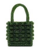 Matchesfashion.com Shrimps - Antonia Faux Pearl Embellished Bag - Womens - Green