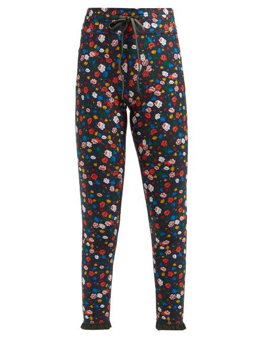 Matchesfashion.com The Upside - Royal Garden Print Performance Leggings - Womens - Navy Print