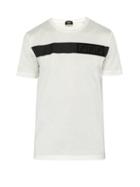 Matchesfashion.com Fendi - Ff Logo Appliqu Cotton T Shirt - Mens - White Multi