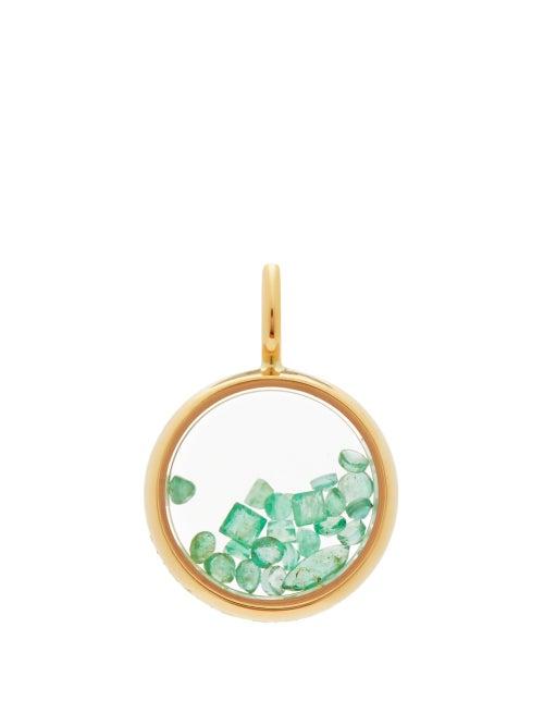 Matchesfashion.com Aurlie Bidermann Fine Jewellery - Chivor Mini 18kt Gold & Emerald Pendant - Womens - Green Gold