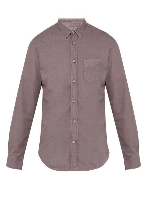 Matchesfashion.com Officine Gnrale - Lipp Cotton Shirt - Mens - Purple