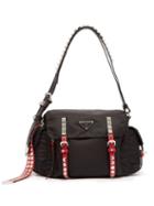 Matchesfashion.com Prada - Vela Leather Trimmed Cross Body Bag - Womens - Black Multi