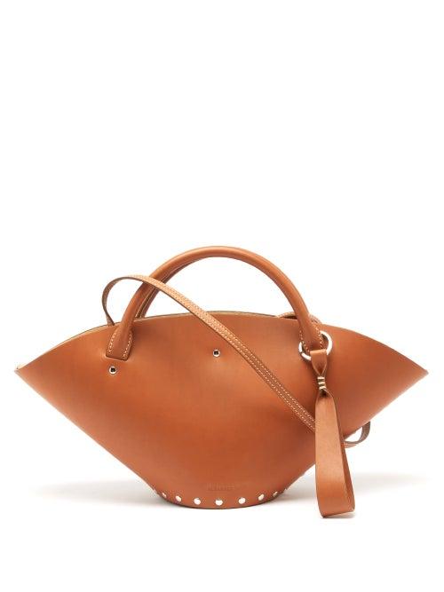 Jil Sander - Small Leather Basket Bag - Womens - Tan