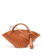 Jil Sander - Small Leather Basket Bag - Womens - Tan