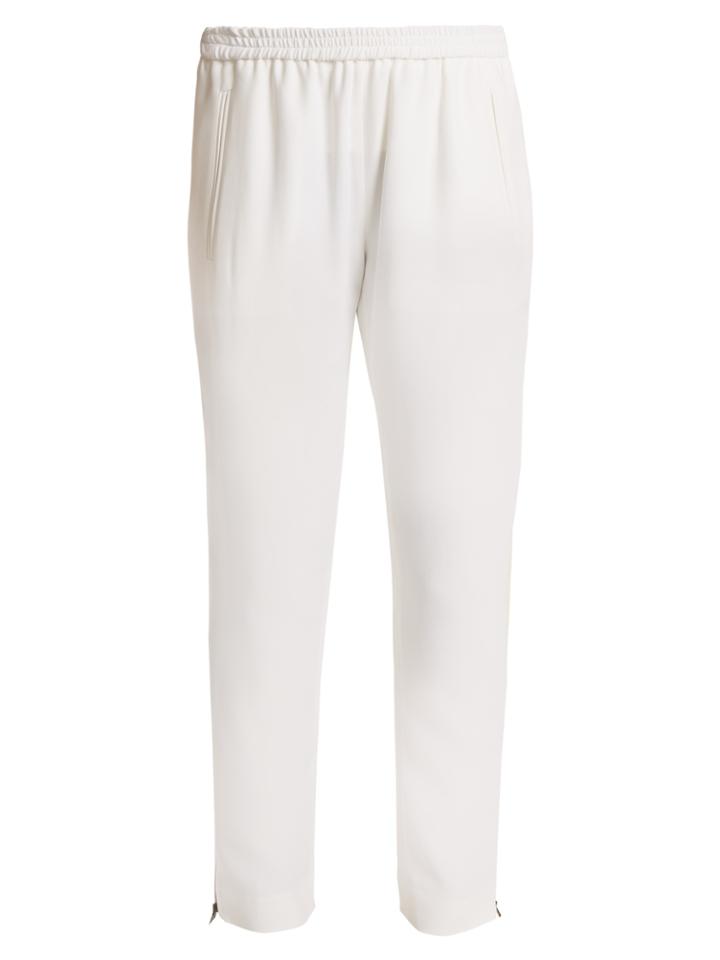 Stella Mccartney Tamara Tapered-leg Stretch Crepe-cady Trousers