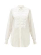 Matchesfashion.com Bottega Veneta - Quilted Silk Crepe-de-chine Blouse - Womens - White