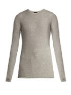 Matchesfashion.com Atm - Ribbed Jersey Top - Womens - Grey