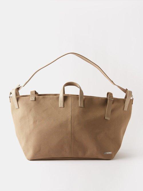 Jacquemus - Sac  Linge Canvas Holdall - Mens - Dark Beige