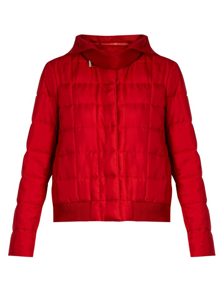 Moncler Gamme Rouge Nastya Hooded Silk-twill Jacket