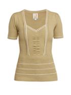 Matchesfashion.com Joostricot - Ruched Knitted Top - Womens - Light Green