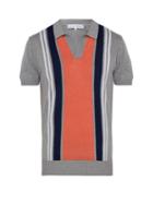 Matchesfashion.com Orlebar Brown - Horton Striped Cotton Polo Shirt - Mens - Orange Multi