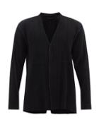 Homme Pliss Issey Miyake - Single-breasted Technical-pleated Jersey Jacket - Mens - Black