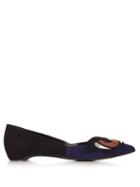Pierre Hardy Oh Roy Striped Suede Point-toe Pumps