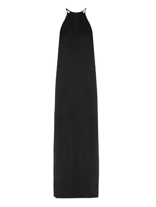 Edun T-back Halterneck Satin-crepe Dress
