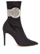 Matchesfashion.com Alexandre Vauthier - Joan Crystal-embellished Ankle Boots - Womens - Black
