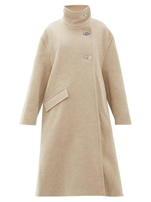 Matchesfashion.com Acne Studios - Osandra Wool Blend A Line Overcoat - Womens - Beige