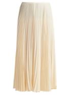 Joseph Abbot Pleated Silk Crepe-de-chine Skirt
