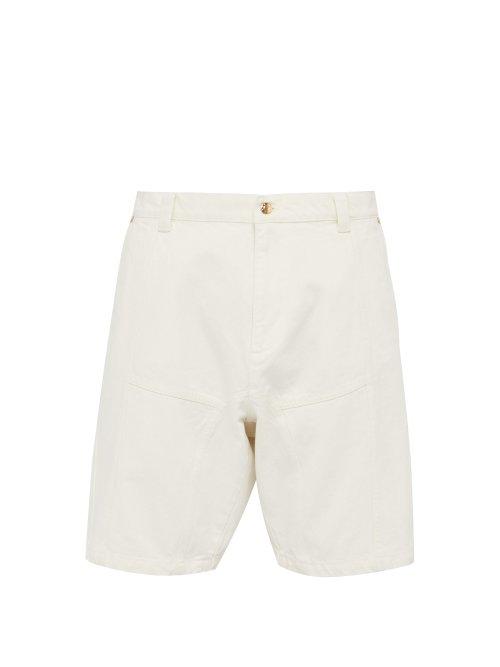 Matchesfashion.com Gmbh - Panelled Denim Shorts - Mens - White