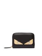 Matchesfashion.com Fendi - Bag Bugs Zip Around Leather Wallet - Womens - Black Gold