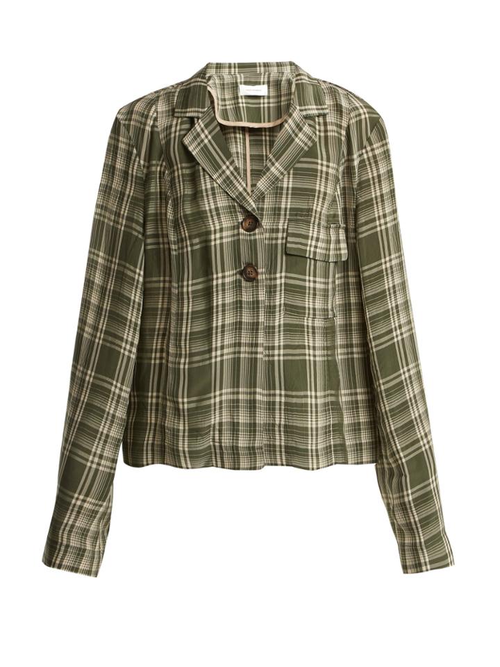 Wales Bonner Checked Long-sleeved Jacket