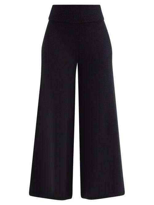 Matchesfashion.com Khaite - Rachelle Cashmere Wide-leg Trousers - Womens - Black