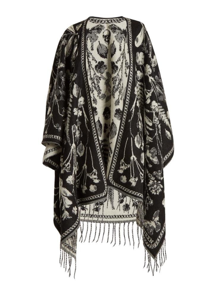 Alexander Mcqueen Floral Wool Wrap