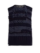 Matchesfashion.com Calvin Klein 205w39nyc - Wool Panelled Technical Gilet - Mens - Navy