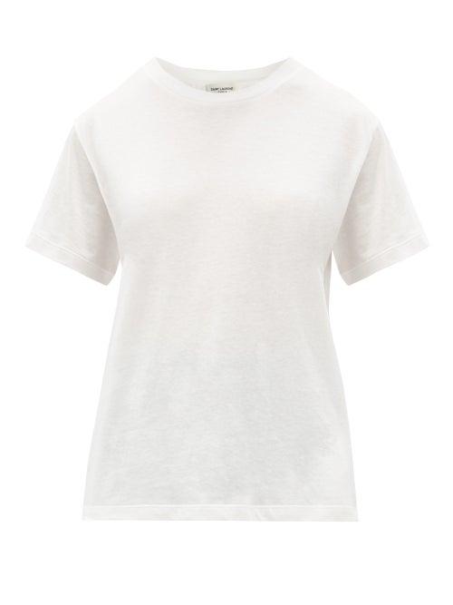 Matchesfashion.com Saint Laurent - Cotton-jersey T-shirt - Womens - White