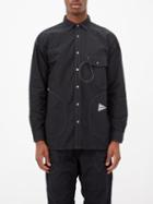 And Wander - Logo-print Cotton-blend Ripstop Shirt - Mens - Black
